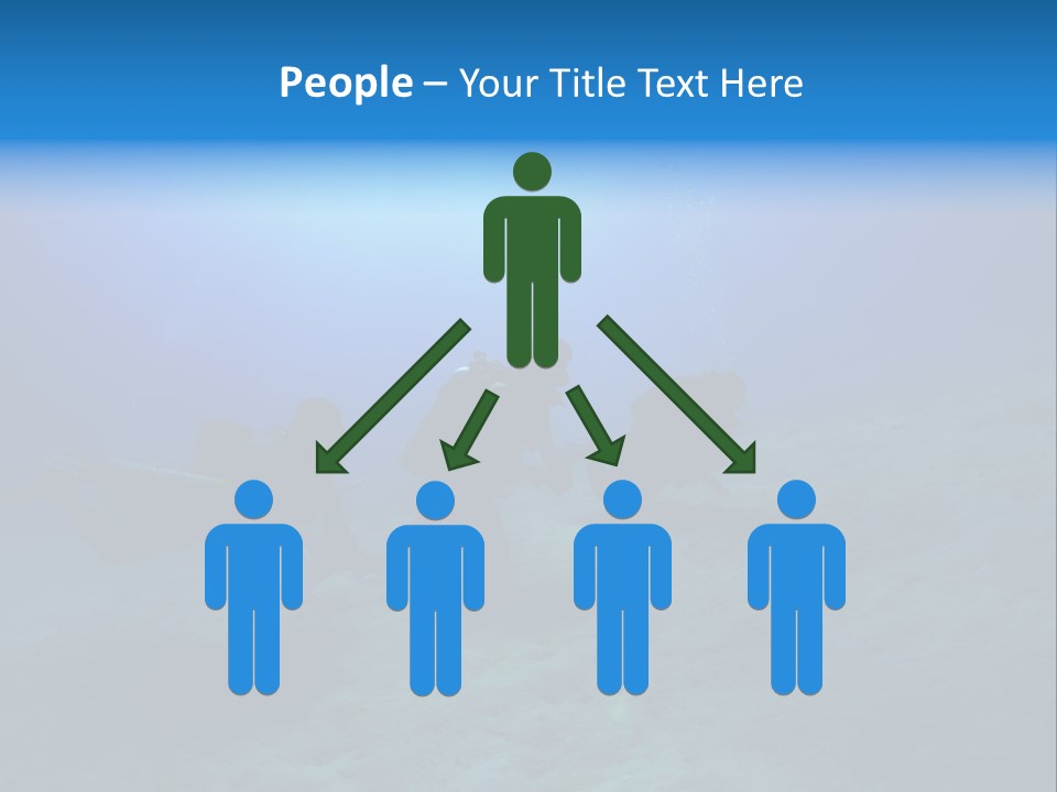 Blue Scuba Shallow Diving PowerPoint Template