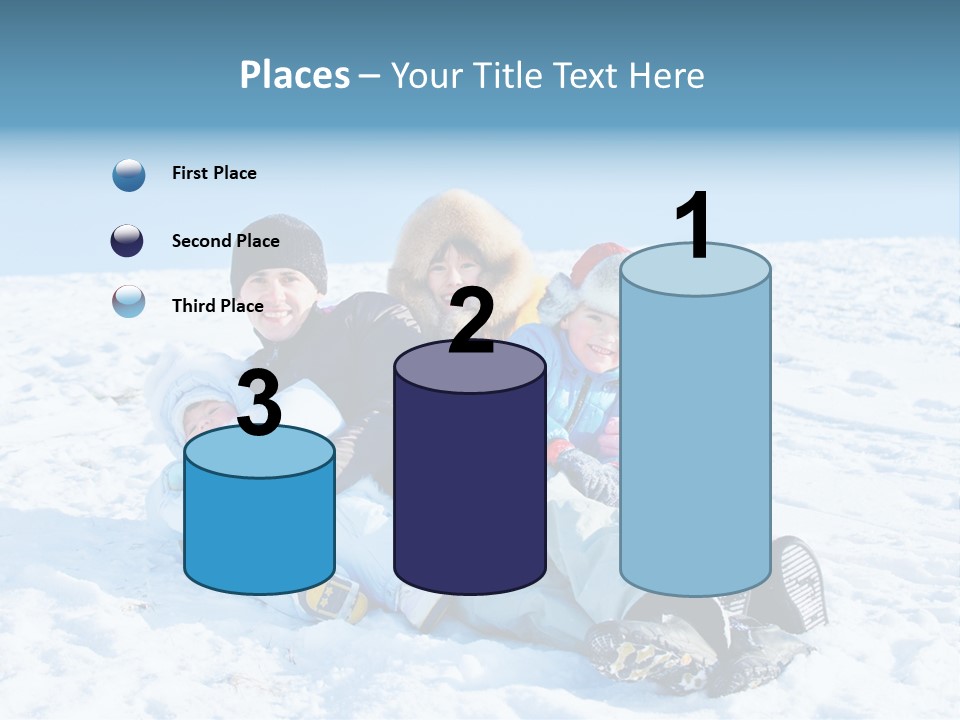 A Group Of People Sitting On Top Of A Snow Covered Ground PowerPoint Template