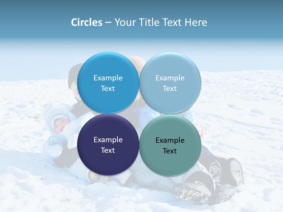 A Group Of People Sitting On Top Of A Snow Covered Ground PowerPoint Template