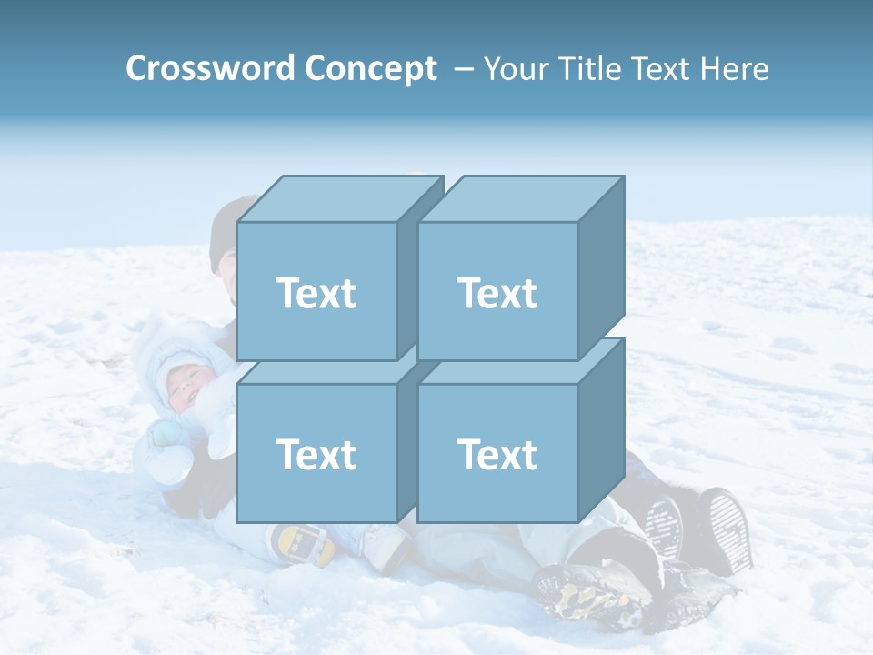 A Group Of People Sitting On Top Of A Snow Covered Ground PowerPoint Template