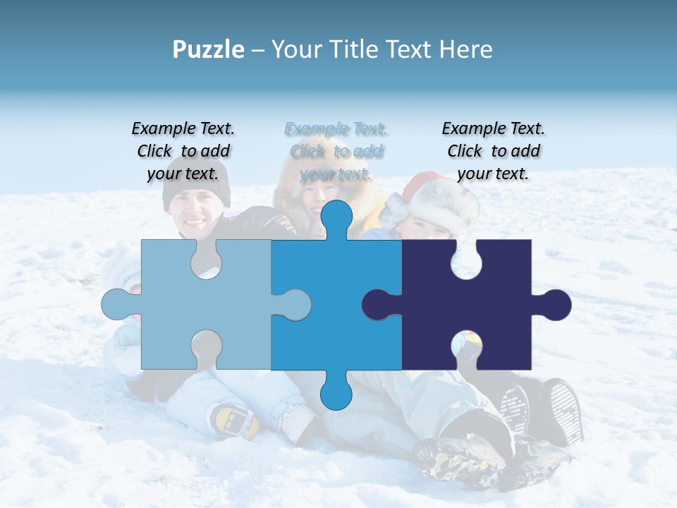 A Group Of People Sitting On Top Of A Snow Covered Ground PowerPoint Template