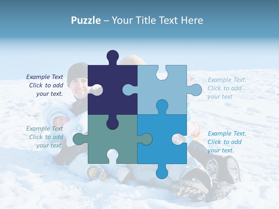 A Group Of People Sitting On Top Of A Snow Covered Ground PowerPoint Template