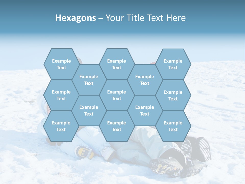 A Group Of People Sitting On Top Of A Snow Covered Ground PowerPoint Template