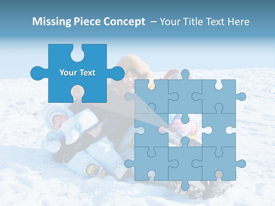 A Group Of People Sitting On Top Of A Snow Covered Ground PowerPoint Template