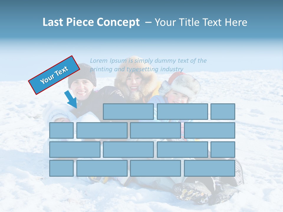 A Group Of People Sitting On Top Of A Snow Covered Ground PowerPoint Template