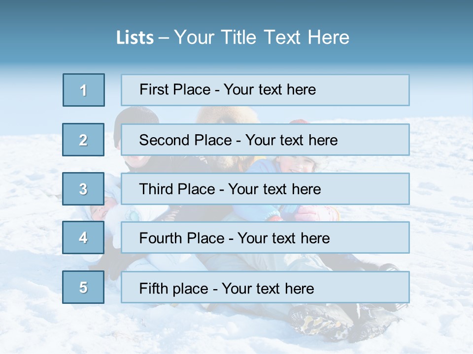 A Group Of People Sitting On Top Of A Snow Covered Ground PowerPoint Template