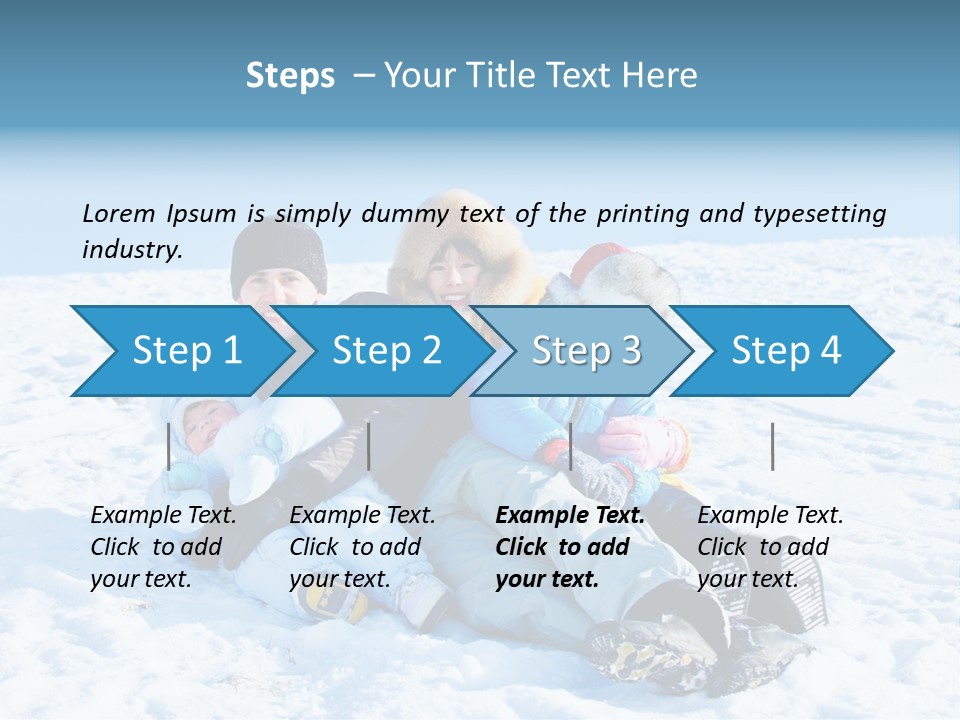 A Group Of People Sitting On Top Of A Snow Covered Ground PowerPoint Template