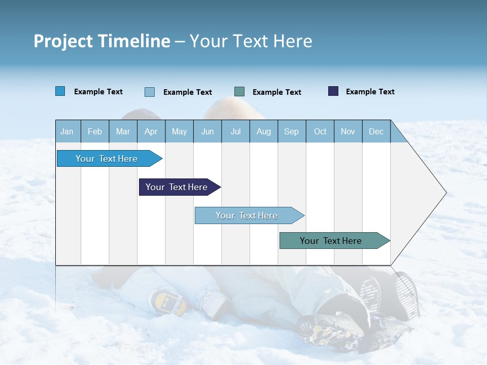 A Group Of People Sitting On Top Of A Snow Covered Ground PowerPoint Template