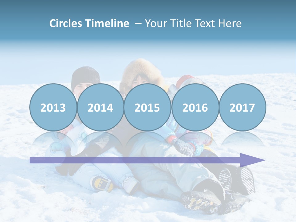 A Group Of People Sitting On Top Of A Snow Covered Ground PowerPoint Template