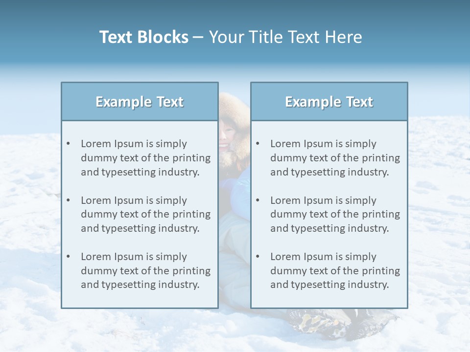A Group Of People Sitting On Top Of A Snow Covered Ground PowerPoint Template