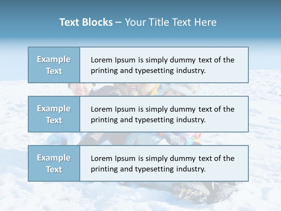 A Group Of People Sitting On Top Of A Snow Covered Ground PowerPoint Template