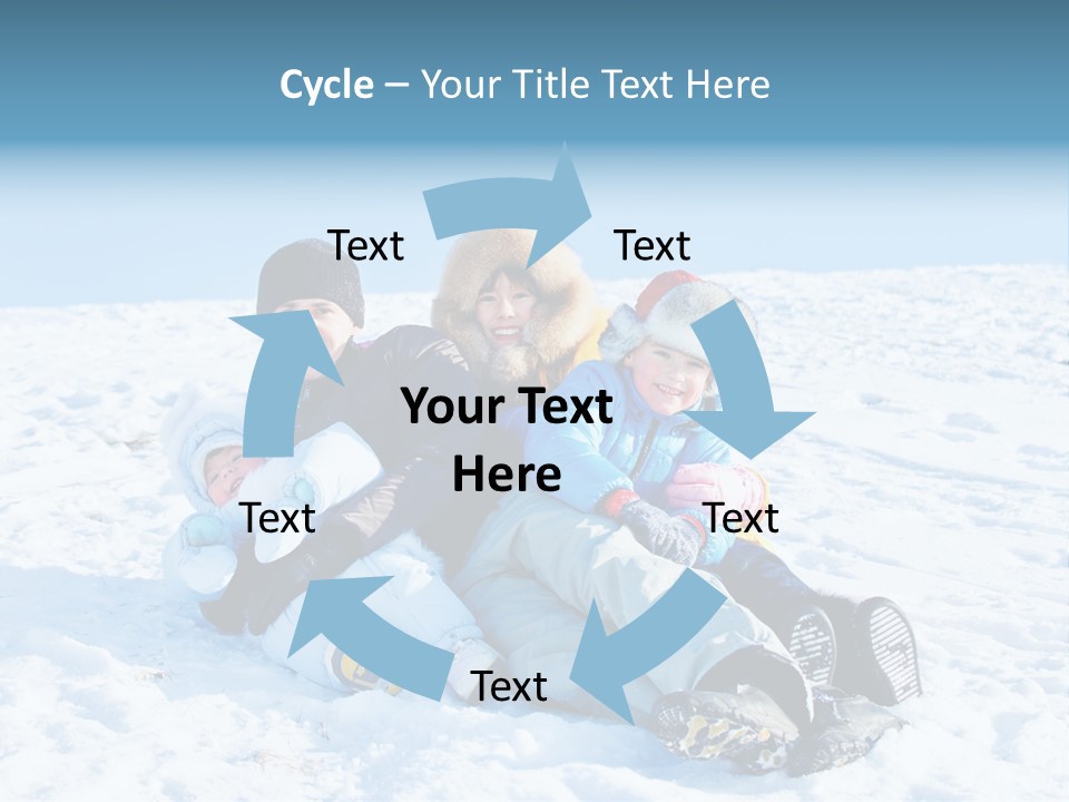 A Group Of People Sitting On Top Of A Snow Covered Ground PowerPoint Template