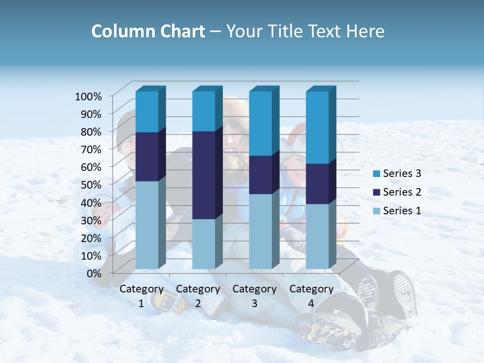 A Group Of People Sitting On Top Of A Snow Covered Ground PowerPoint Template