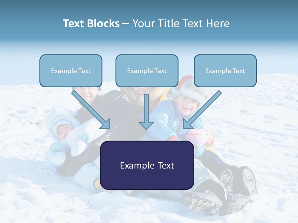 A Group Of People Sitting On Top Of A Snow Covered Ground PowerPoint Template