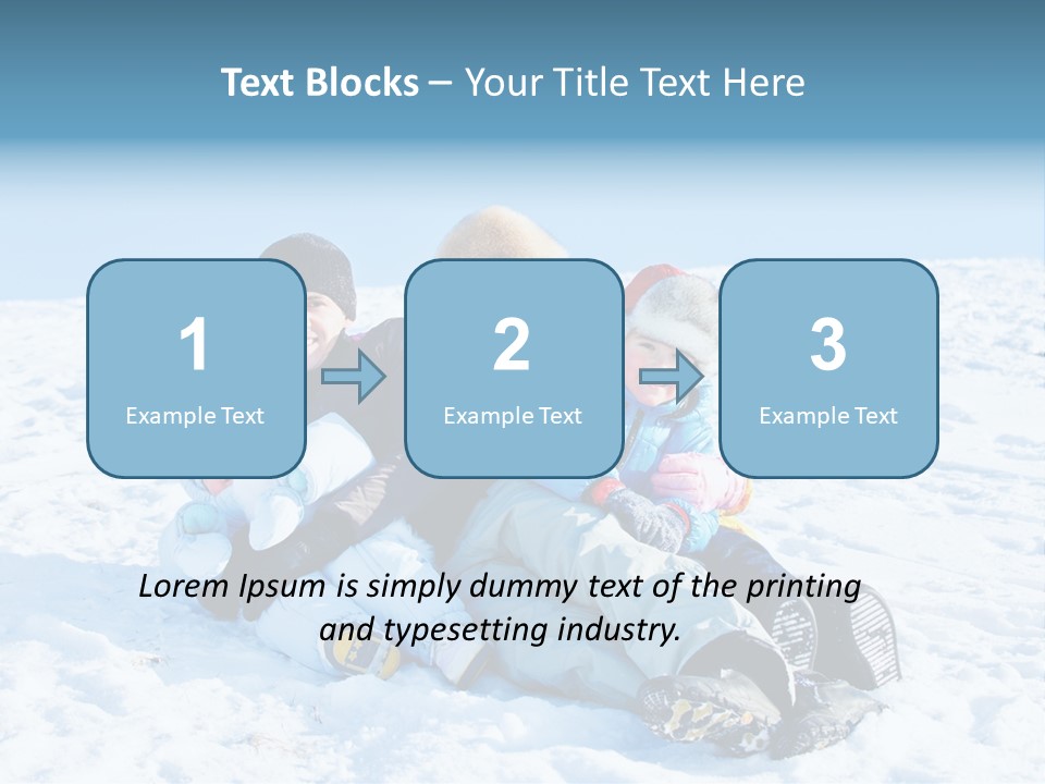 A Group Of People Sitting On Top Of A Snow Covered Ground PowerPoint Template