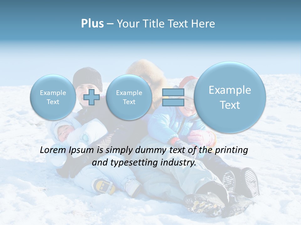A Group Of People Sitting On Top Of A Snow Covered Ground PowerPoint Template
