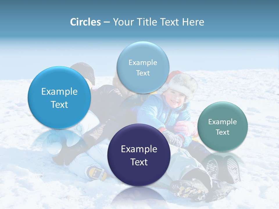 A Group Of People Sitting On Top Of A Snow Covered Ground PowerPoint Template