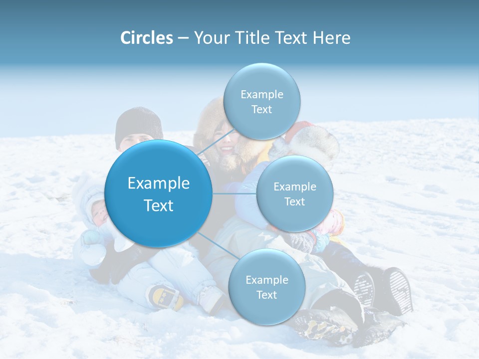A Group Of People Sitting On Top Of A Snow Covered Ground PowerPoint Template