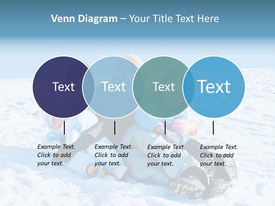 A Group Of People Sitting On Top Of A Snow Covered Ground PowerPoint Template