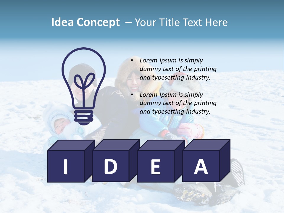 A Group Of People Sitting On Top Of A Snow Covered Ground PowerPoint Template