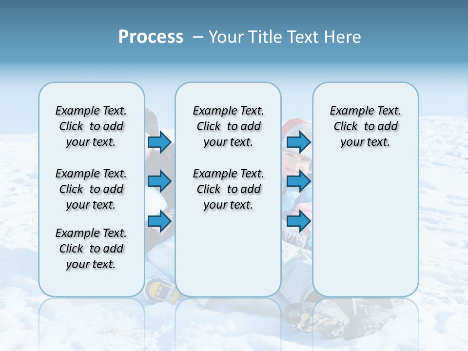A Group Of People Sitting On Top Of A Snow Covered Ground PowerPoint Template