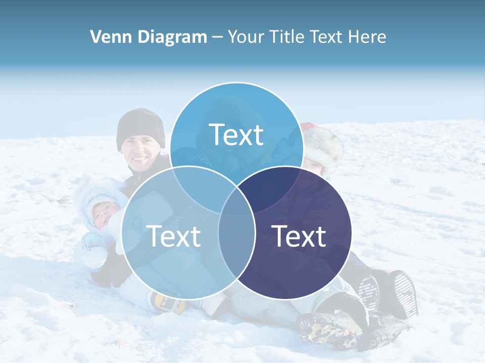 A Group Of People Sitting On Top Of A Snow Covered Ground PowerPoint Template