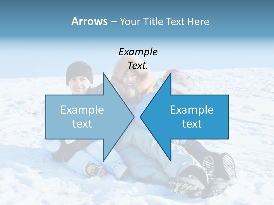 A Group Of People Sitting On Top Of A Snow Covered Ground PowerPoint Template