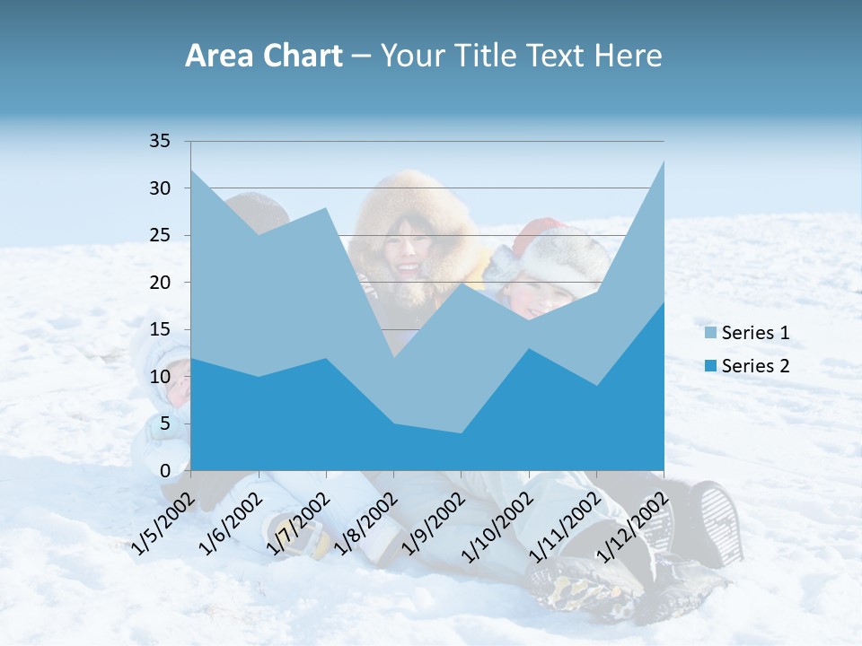 A Group Of People Sitting On Top Of A Snow Covered Ground PowerPoint Template