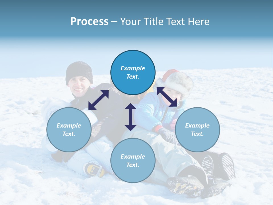 A Group Of People Sitting On Top Of A Snow Covered Ground PowerPoint Template
