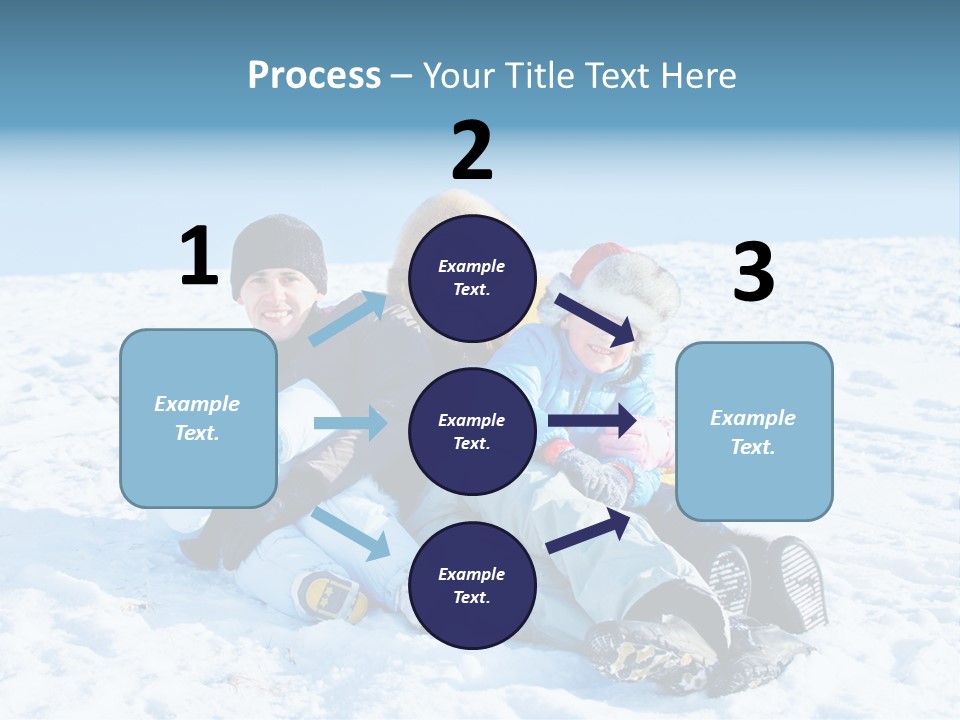 A Group Of People Sitting On Top Of A Snow Covered Ground PowerPoint Template