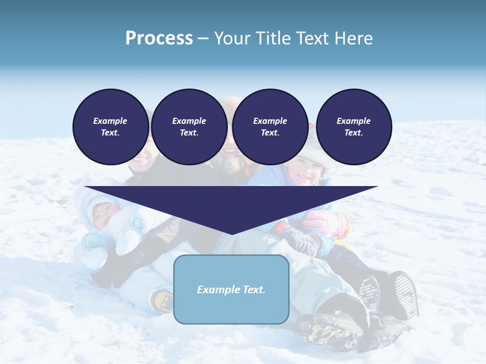 A Group Of People Sitting On Top Of A Snow Covered Ground PowerPoint Template