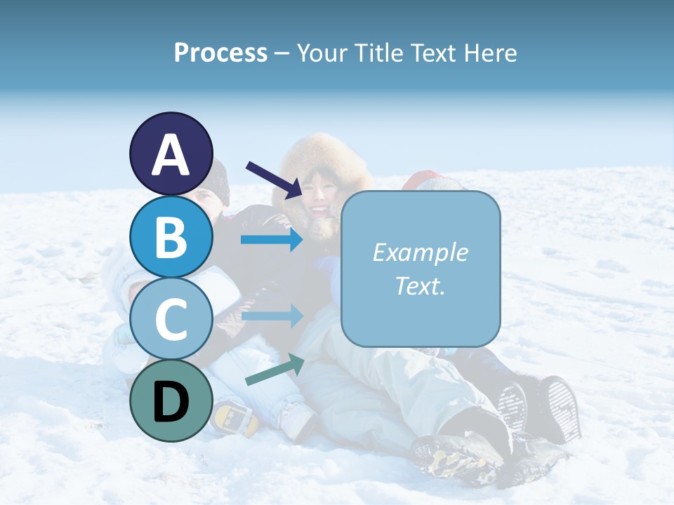 A Group Of People Sitting On Top Of A Snow Covered Ground PowerPoint Template