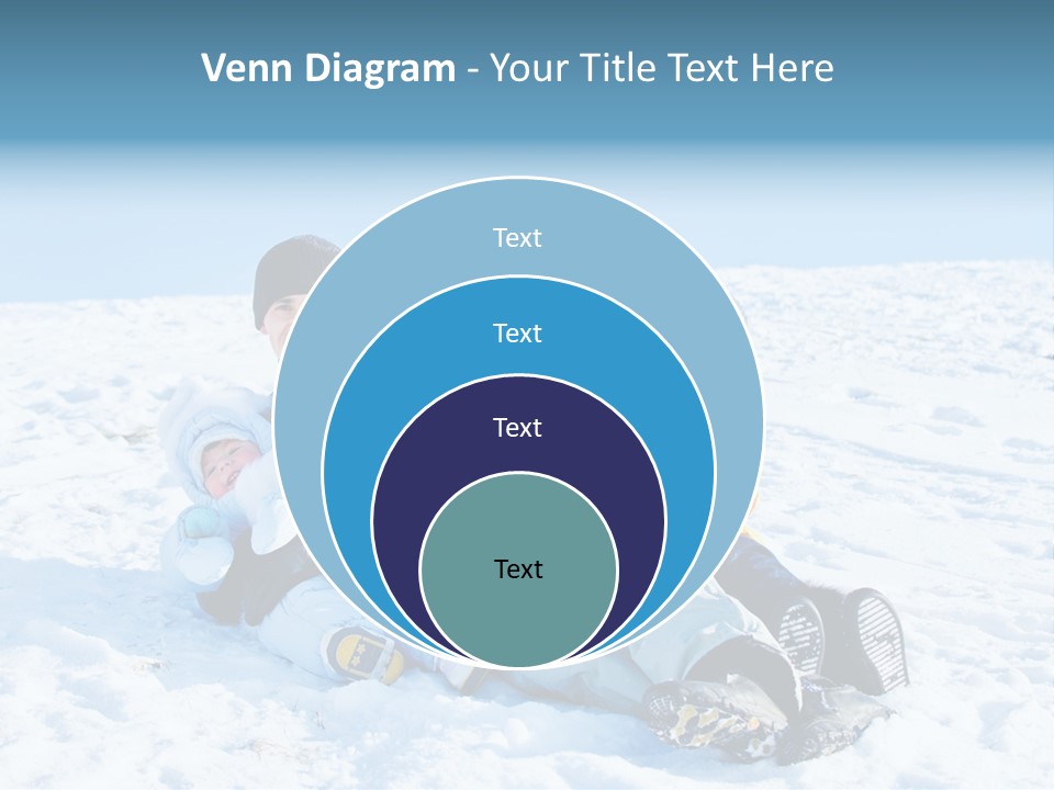 A Group Of People Sitting On Top Of A Snow Covered Ground PowerPoint Template