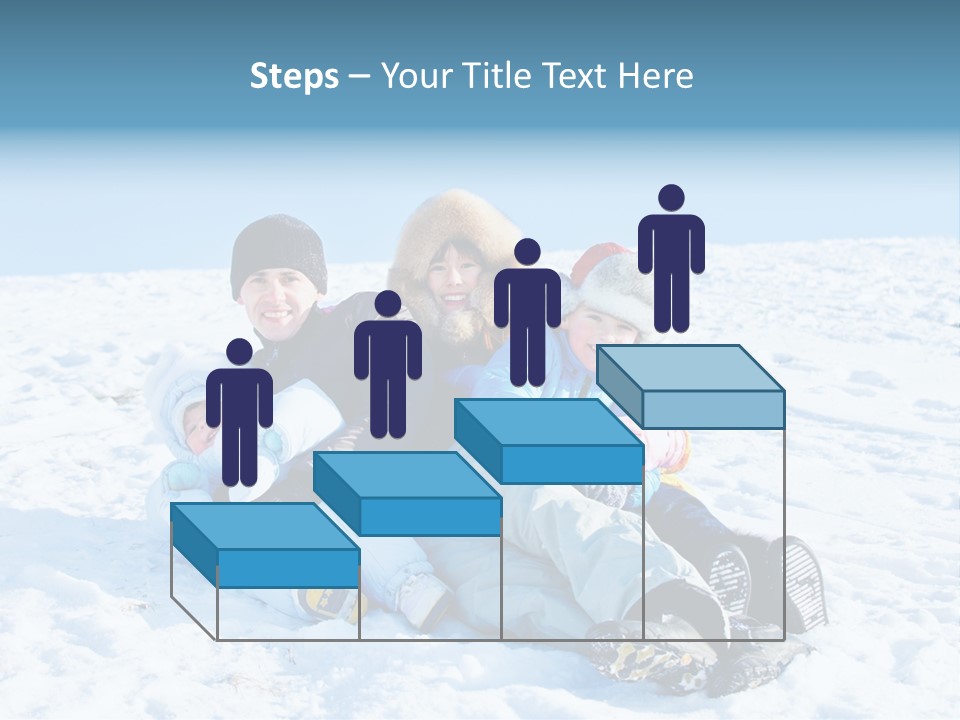A Group Of People Sitting On Top Of A Snow Covered Ground PowerPoint Template
