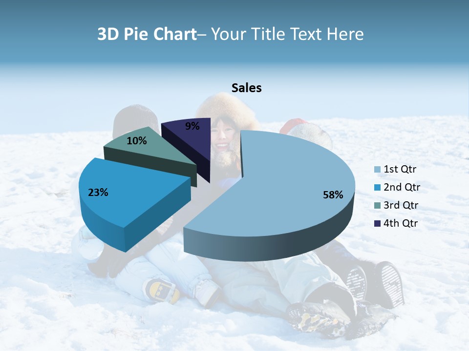 A Group Of People Sitting On Top Of A Snow Covered Ground PowerPoint Template