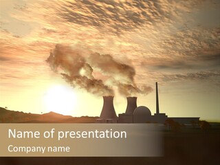 Energy Radiation Atom PowerPoint Template