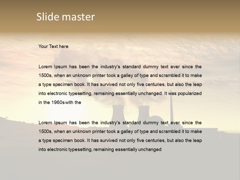 Energy Radiation Atom PowerPoint Template