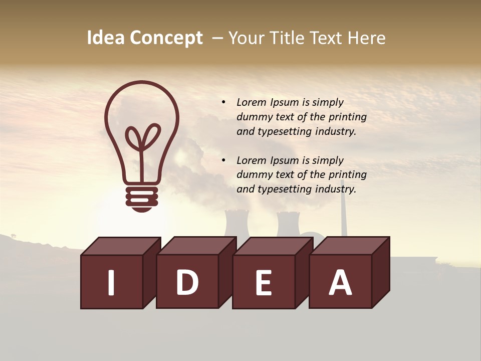 Energy Radiation Atom PowerPoint Template