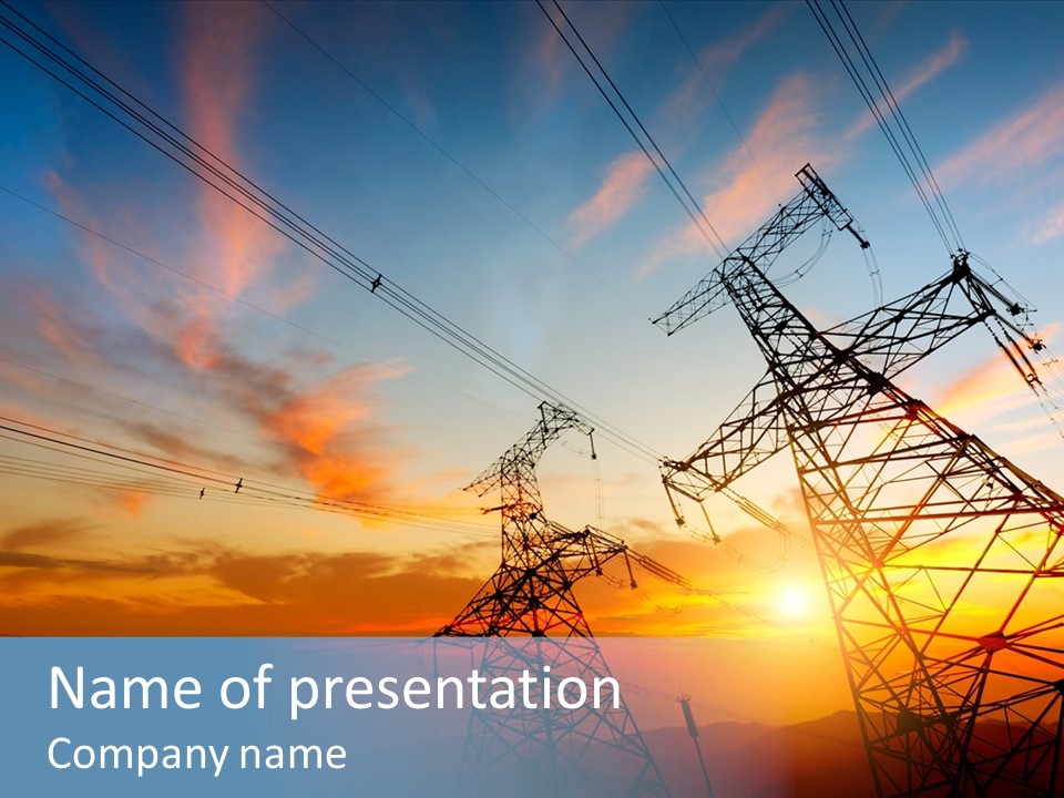 Pylon Energetic Tower PowerPoint Template