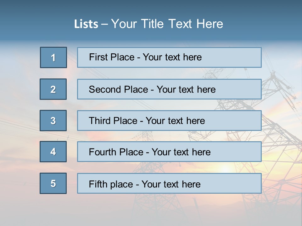 Pylon Energetic Tower PowerPoint Template