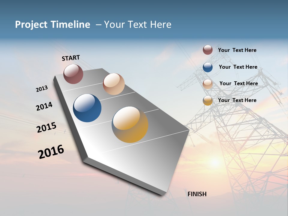 Pylon Energetic Tower PowerPoint Template