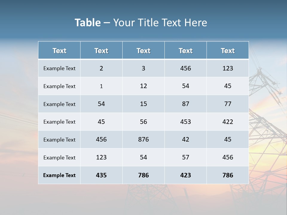 Pylon Energetic Tower PowerPoint Template