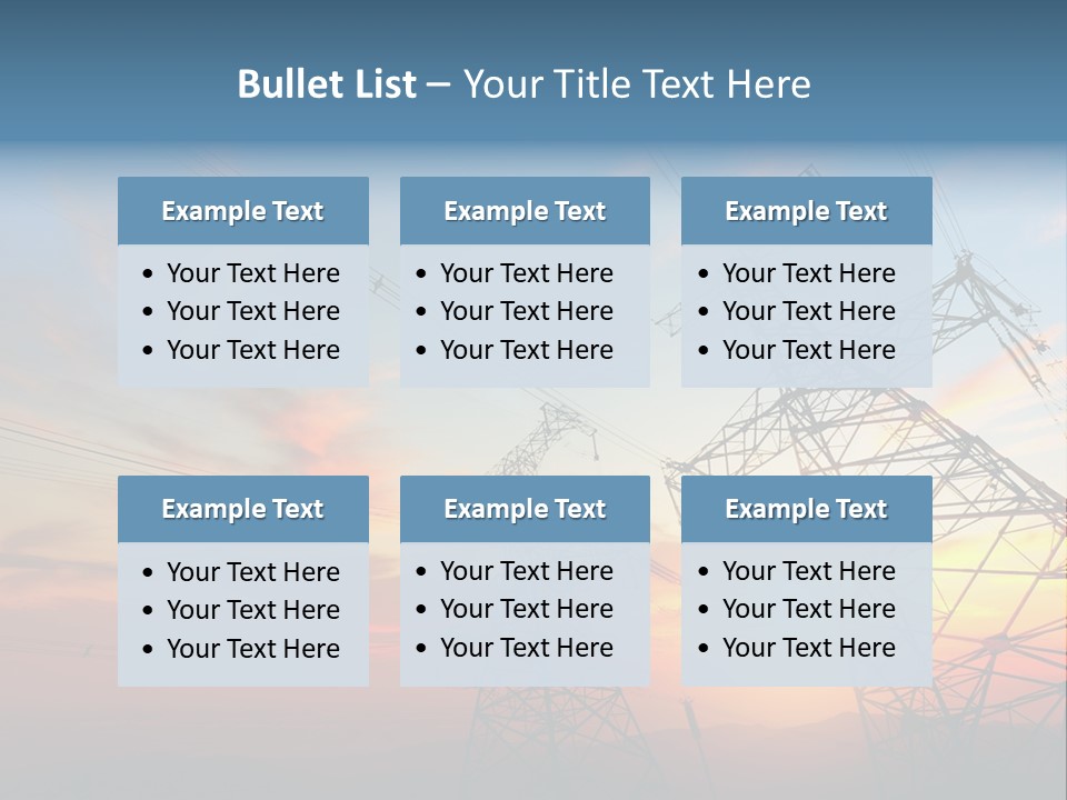 Pylon Energetic Tower PowerPoint Template