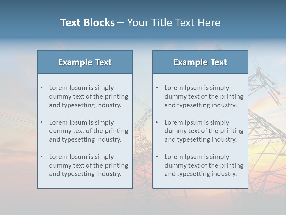 Pylon Energetic Tower PowerPoint Template