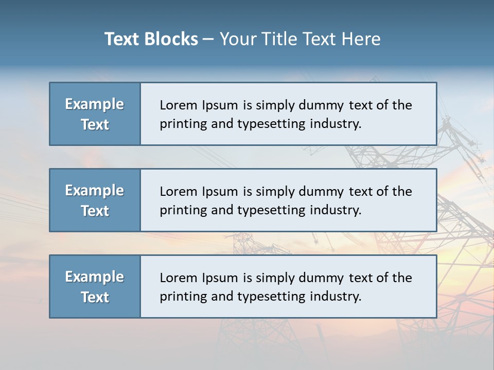 Pylon Energetic Tower PowerPoint Template