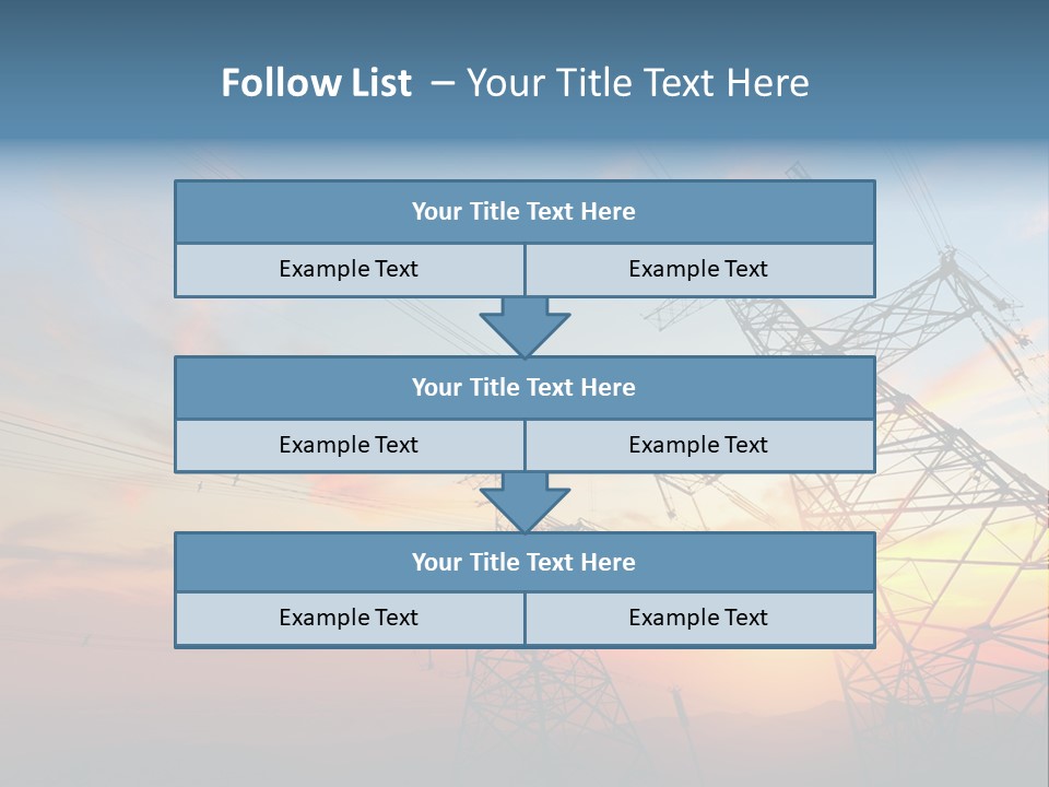 Pylon Energetic Tower PowerPoint Template