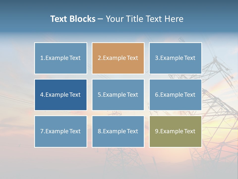 Pylon Energetic Tower PowerPoint Template