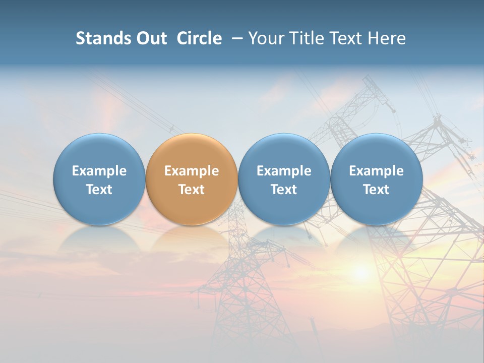 Pylon Energetic Tower PowerPoint Template