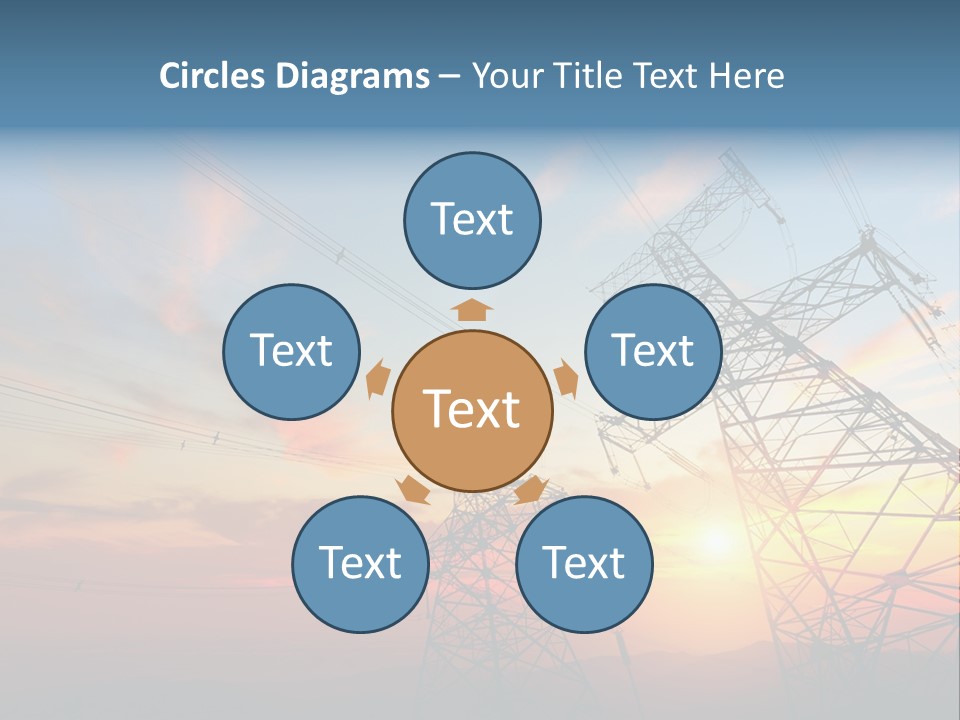 Pylon Energetic Tower PowerPoint Template