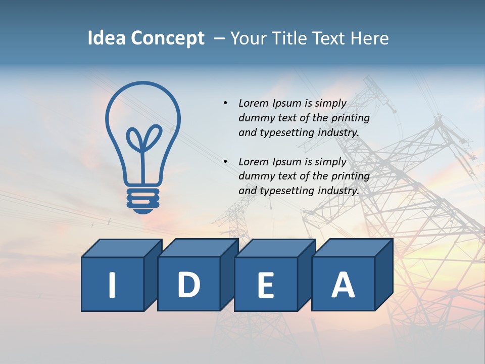 Pylon Energetic Tower PowerPoint Template